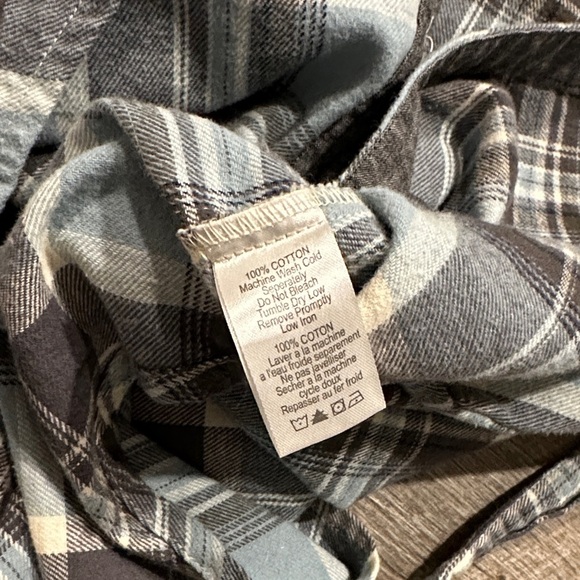 Legendary Whitetails Open Spaces Blue and Gray Plaid flannel Shirt Dress Small - Picture 5 of 10